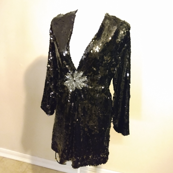 Zara Dresses & Skirts - Zara sequin dress. Size: medium Color: black